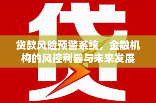 荣昌贷款风险预警系统，金融机构的风控利器与未来发展