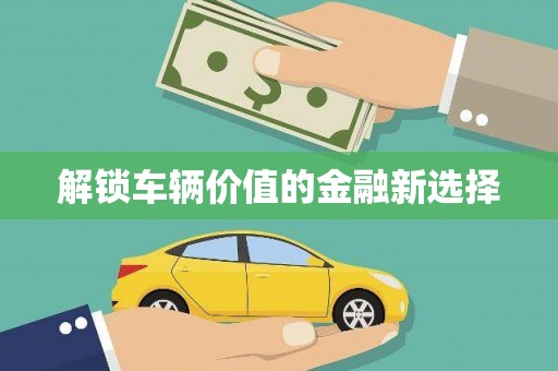 荣昌解锁车辆价值的金融新选择