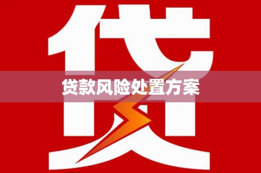 荣昌贷款风险处置方案