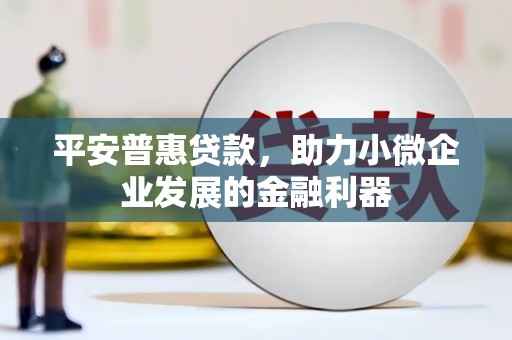 荣昌平安普惠贷款，助力小微企业发展的金融利器