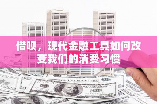 荣昌借呗，现代金融工具如何改变我们的消费习惯