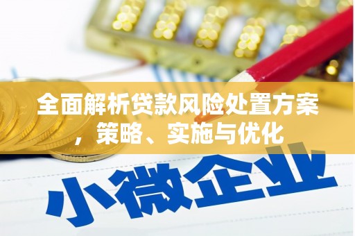 荣昌全面解析贷款风险处置方案，策略、实施与优化