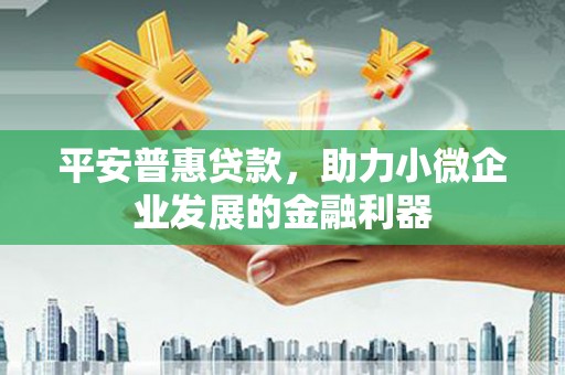 荣昌平安普惠贷款，助力小微企业发展的金融利器